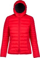 LADIES' LIGHTWEIGHT HOODED PADDED JACKET Red